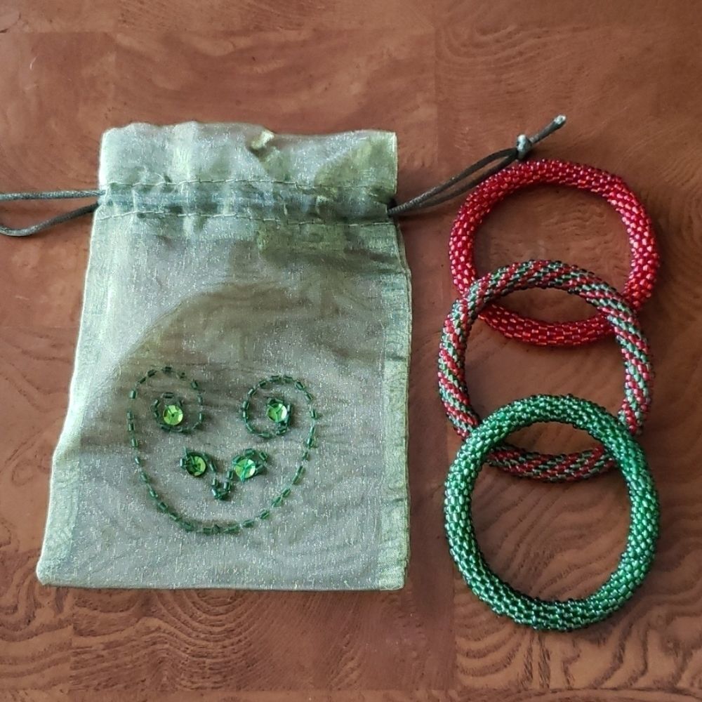 BRACELETS Hand Crafted crochet, set of 3